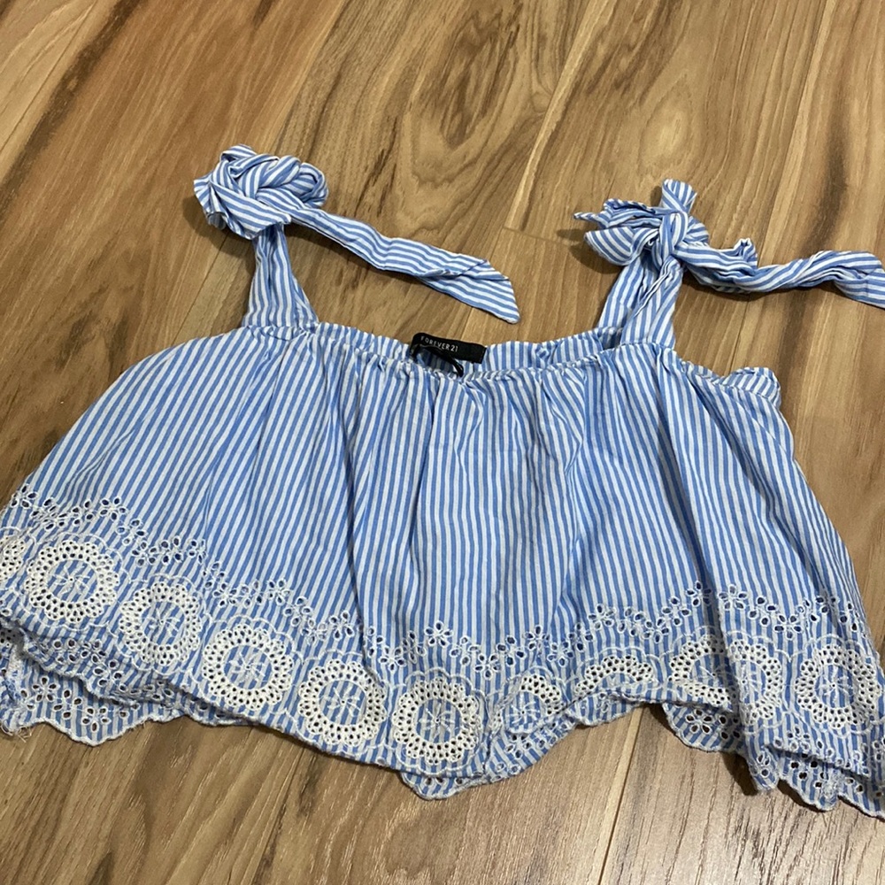 Forever 21 striped crop
